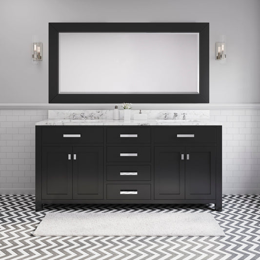 Water Creation MS72CW01ES-R72000000 MADISON 72"W x 34"H Espresso Double-Sink Vanity + Mirror