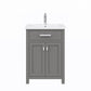 Water Creation MY24CR01CG-000000000 MYRA 24"W x 34"H Cashmere Gray Vanity