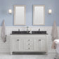 Water Creation PO60BL03EG-000TL1203 POTENZA 60"W x 34"H Earl Gray Vanity with Blue Limestone Countertop + Faucets B