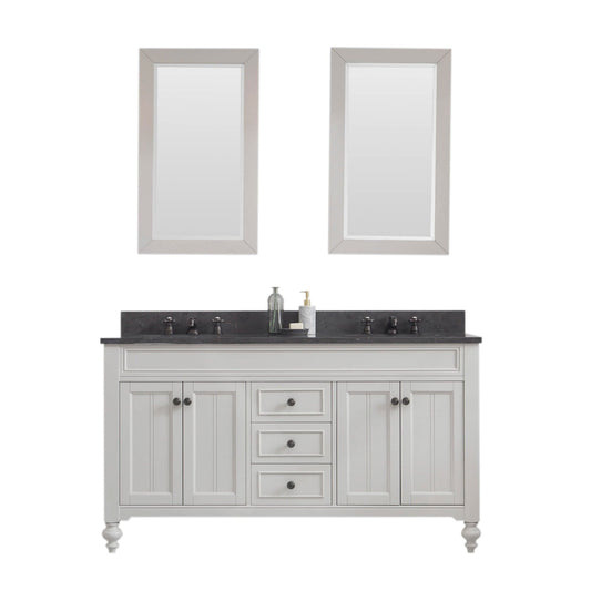 Water Creation PO60BL03EG-R21000000 POTENZA 60"W x 34"H Earl Gray Double-Sink Vanity + Mirrors