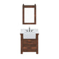 Water Creation PY30CW03RS-P24000000 PAISLEY 31"W x 33"H Sierra Rustic Single-Sink Vanity with Carrara White Marble Countertop + Mirror (B)