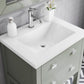 Water Creation VI24CR01GN-000NH0101 VIOLA 24"W x 34"H Glacial Green Integrated Ceramic Sink Vanity + Modern Single Faucet