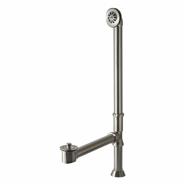 Water Creation WO-0001-02 Lift And Turn Exposed Finish Tub Drain For Claw Foot Or Other Elegant Tubs In Brushed Nickel Finish