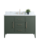 48 Inch Single Sink Bathroom Vanity in Vintage Green with Marble Countertop - Vanity Art VA9048-VG