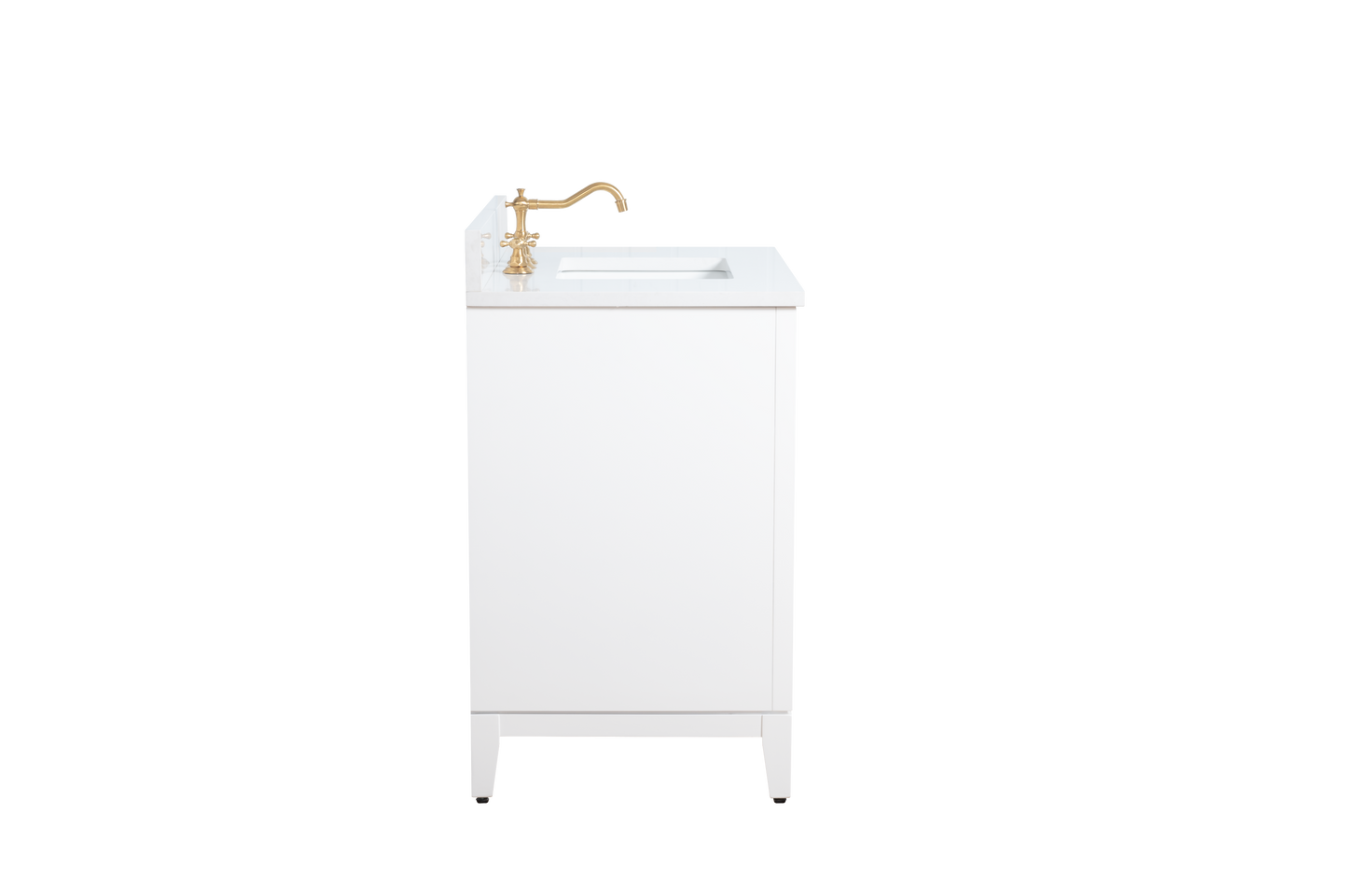 36 Inch Single Sink Bathroom Vanity in White with Marble Countertop - Vanity Art VA8036-W