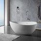 Freestanding Solid Surface Resin Matte Bathtub 63 Inch x 37.5 Inch - Vanity Art VA6918-ML