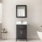 24 Inch Single Sink Bathroom Vanity in Espresso with White Marble Countertop - Vanity Art VA1024E