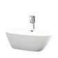 59 Inch Freestanding White Acrylic Bathtub with Overflow And Pop-Up Drain - Vanity Art VA6515-S-ORB