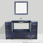 60 Inch Single Sink Bathroom Vanity in Blue with Ceramic Countertop - Vanity Art VA3036-60B