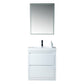 30 Inch Single Sink Bathroom Vanity in White with Resin Top - Vanity Art VA6030WF