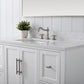 48 Inch Single Sink Bathroom Vanity in White with Marble Countertop & Backsplash - Vanity Art VA5048-W