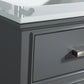 24 Inch Single Sink Bathroom Vanity in Gray with White Marble Countertop - Vanity Art VA1024G