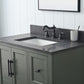 36 Inch Single Sink Bathroom Vanity in Vintage Green with Marble Countertop & Backsplash - Vanity Art VA5036-VG