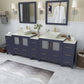 96 Inch Double Sink Bathroom Vanity in Blue with Marble Countertop - Vanity Art VA3130-96B