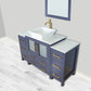 54 Inch Single Sink Bathroom Vanity in Blue with Marble Countertop - Vanity Art VA3130-54B