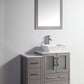 36 Inch Single Sink Bathroom Vanity in Gray with Marble Countertop - Vanity Art VA3124-36G