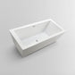 67 Inch Freestanding White Acrylic Bathtub with Overflow And Pop-Up Drain - Vanity Art VA6814-L-PC