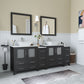 84 Inch Double Sink Bathroom Vanity in Espresso with Marble Countertop - Vanity Art VA3130-84E