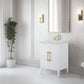 24 Inch Single Sink Bathroom Vanity in White with Ceramic Top - Vanity Art VA9024-W