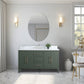 60 Inch Single Sink Bathroom Vanity in Vintage Green with Marble Countertop - Vanity Art VA9060-SVG