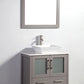 30 Inch Single Sink Bathroom Vanity in Gray with Marble Countertop - Vanity Art VA3130G