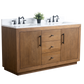 60 Inch Double Sink Bathroom Vanity in Tan with Marble Countertop - Vanity Art VA7060-DT-ET